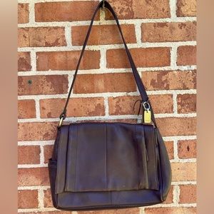 Rolf’s cowhide leather purse chocolate brown vintage handbag